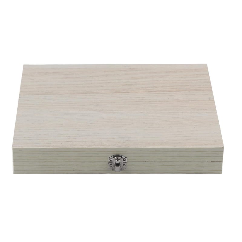 Wooden Microscope Slide Storage Box With Lock 22 8 X 18 8 X 3 5cm Lab Glass Slide Case - Image 4