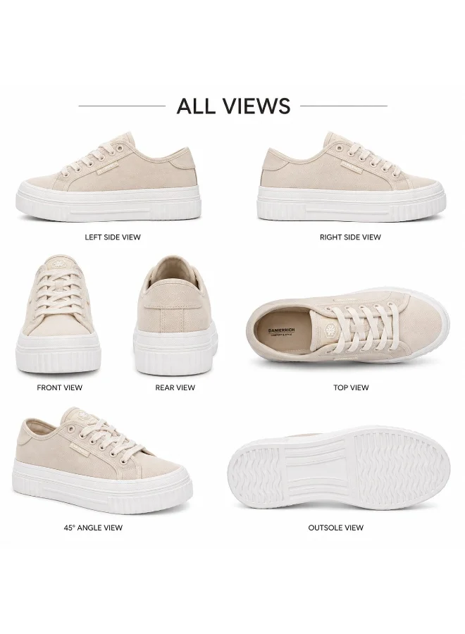 Lumberjack  Lumberjack Anya Women Sneakers Sand Denim – Lightweight Breathable Casual Shoes for Women | Best Price UAE