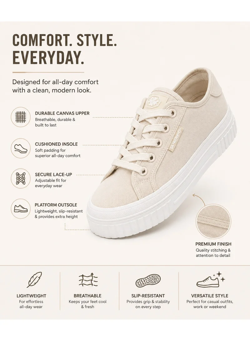 Lumberjack  Lumberjack Anya Women Sneakers Sand Denim – Lightweight Breathable Casual Shoes for Women | Best Price UAE