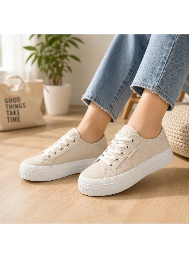 Lumberjack  Lumberjack Anya Women Sneakers Sand Denim – Lightweight Breathable Casual Shoes for Women | Best Price UAE