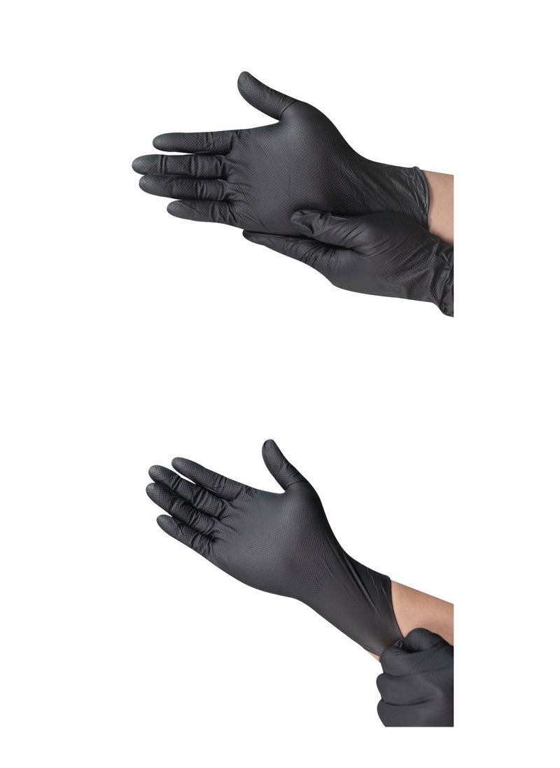 General Heavy Duty Nitrile Gloves, 10 mil Thick, 2 Pack, 100 per Pack, Diamond Textured Grip, Latex Free, Food Safe, Household  - Image 1