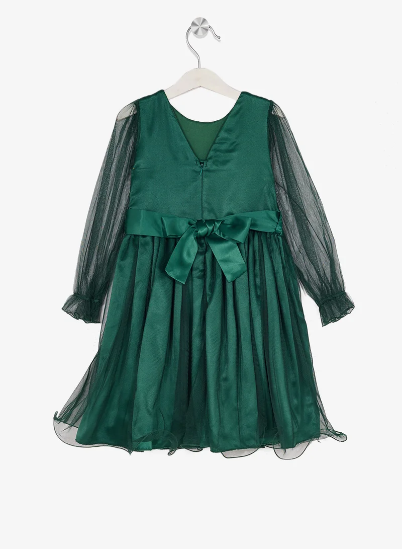 Little Golden Apple Little Lace Bodice Dress