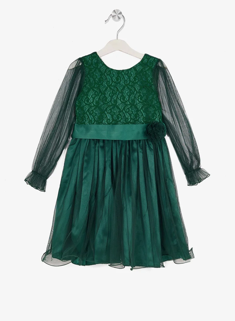 Little Golden Apple Little Lace Bodice Dress