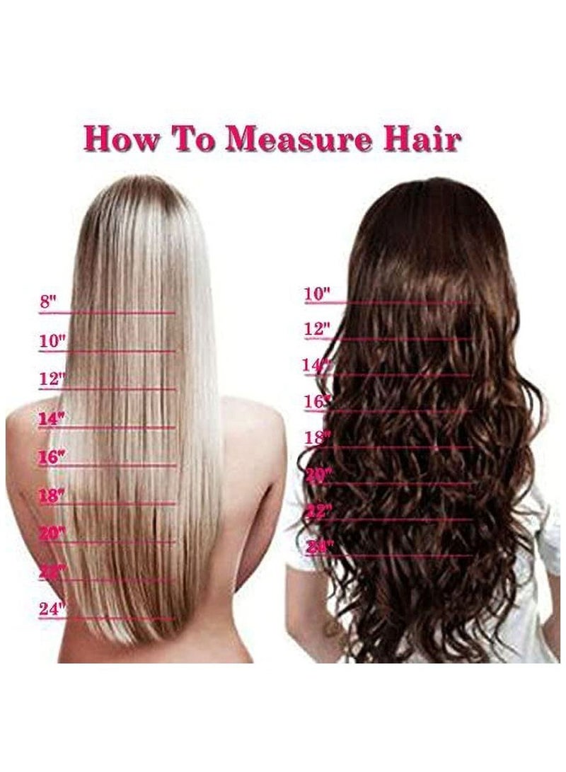 Estelle 7 Pcs 16 Clips 23-24 Inch Thick Curly Straight Full Head Clip in on Double Weft Hair Extensions (Dark Brown - Straight) - Image 4