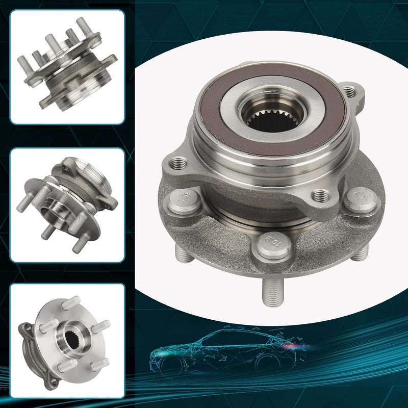 IRONTEK 513287 Front Left/Right Wheel Bearing and Hub Assembly (5Lug w/ABS) for Toyota Prius and Lexus CT200h - Image 3