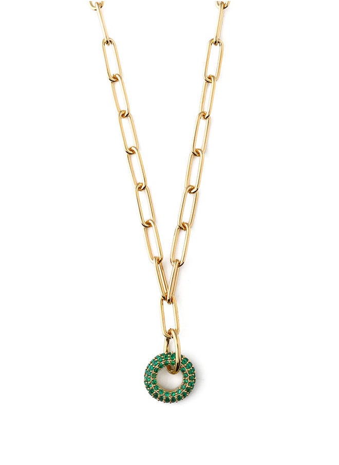 ORELIA LONDON - Pave Encrusted Doughnut Link NL EMD - Image 1
