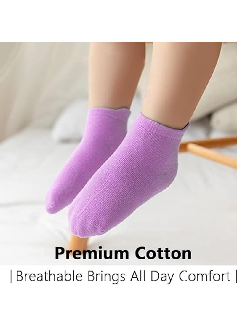 RATSAW 6 Pairs Kids Non-Slip Socks Toddler Anti Skid Sticky Socks Unisex Children Socks Winter Socks Cotton Socks Set Grip Crew Socks with Non-Slip Soles  - Image 3