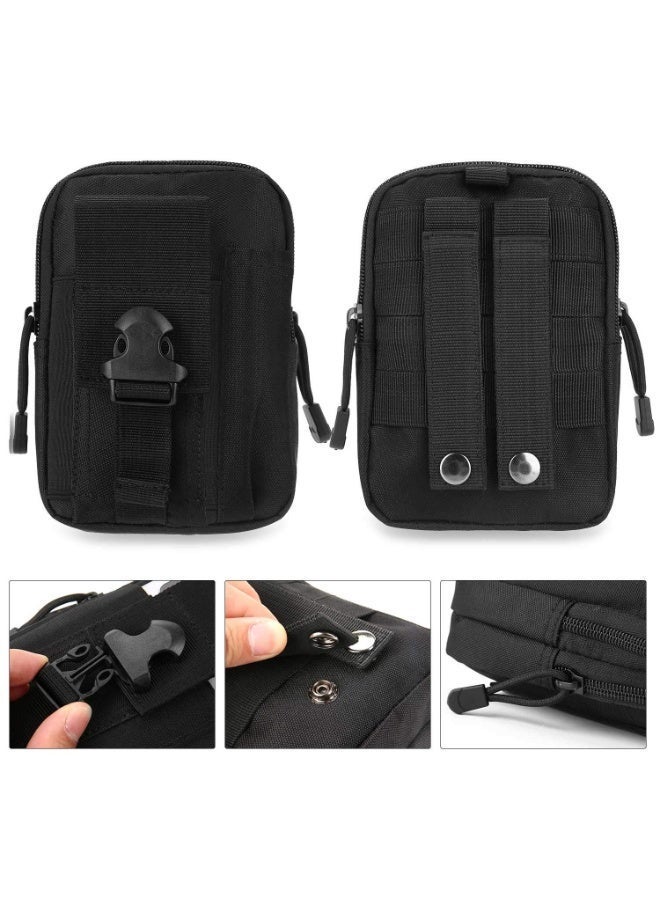 Black Sports Waist Bag Mobile Phone Belt Pouch Outdoor Utility Tool Carrier - Image 3