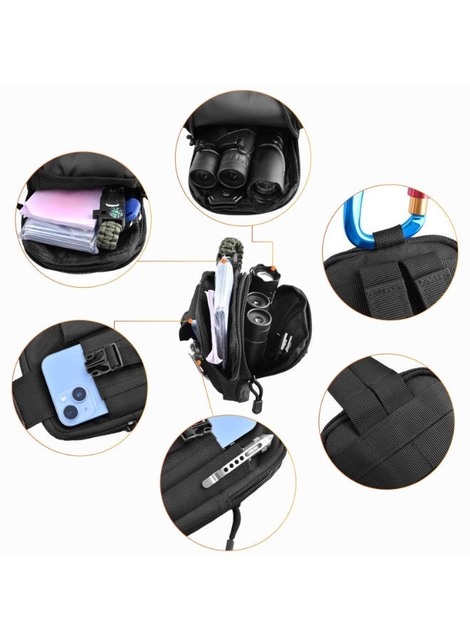 Black Sports Waist Bag Mobile Phone Belt Pouch Outdoor Utility Tool Carrier - Image 4