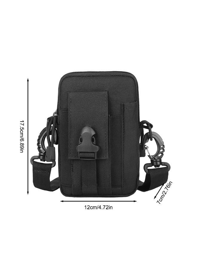 Black Sports Waist Bag Mobile Phone Belt Pouch Outdoor Utility Tool Carrier - Image 2