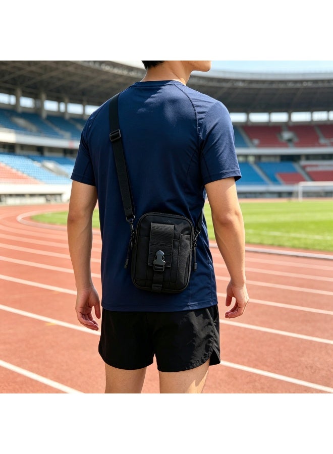 Black Sports Waist Bag Mobile Phone Belt Pouch Outdoor Utility Tool Carrier - Image 5