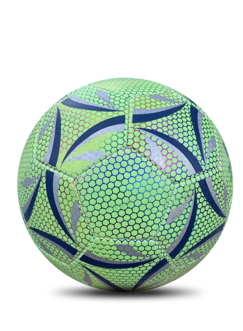 Generic Football for Games Training Night Soccer Ball Glowing in The Dark Light Up Reflective with Camera Flash Reflects Light Toy Gifts for Boy Men - Image 1