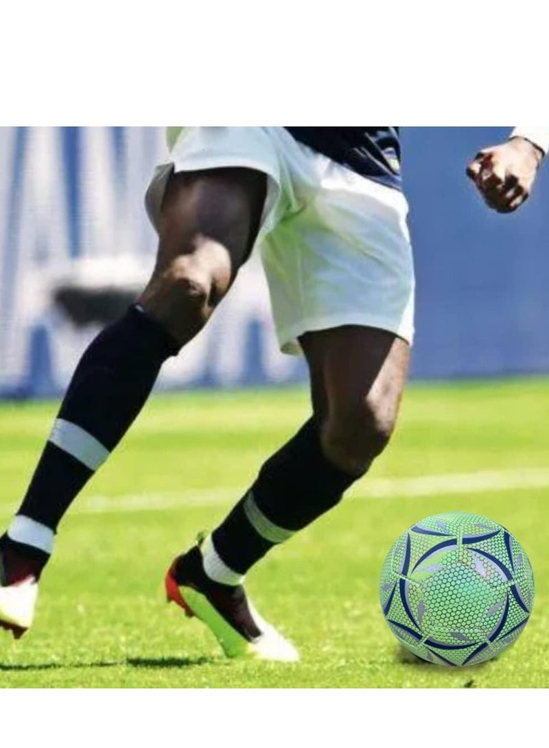 Generic Football for Games Training Night Soccer Ball Glowing in The Dark Light Up Reflective with Camera Flash Reflects Light Toy Gifts for Boy Men - Image 5