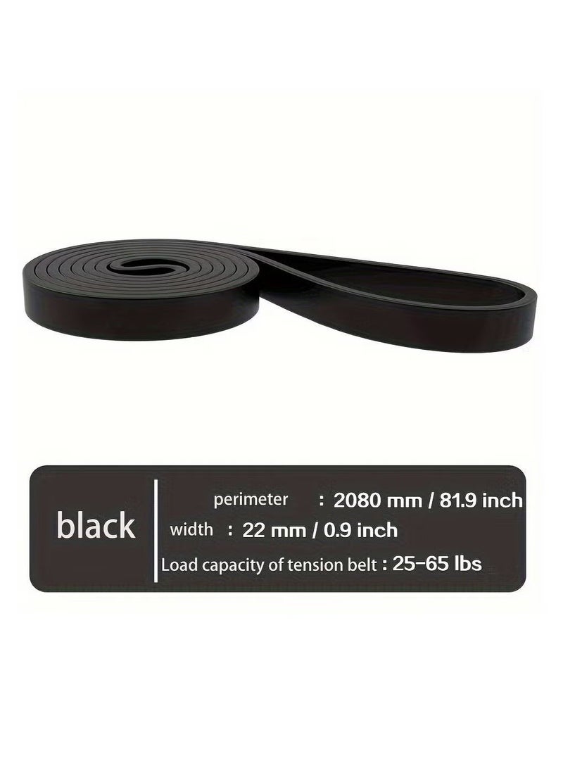 QI YUN 25-65 Lbs Resistance Band Pull up Assist Band Heavy Duty Powerlifting Exercise Stretch Bands for Powerlifting, Muscle Toning, Yoga, Stretch Mobility (Black) - Image 2