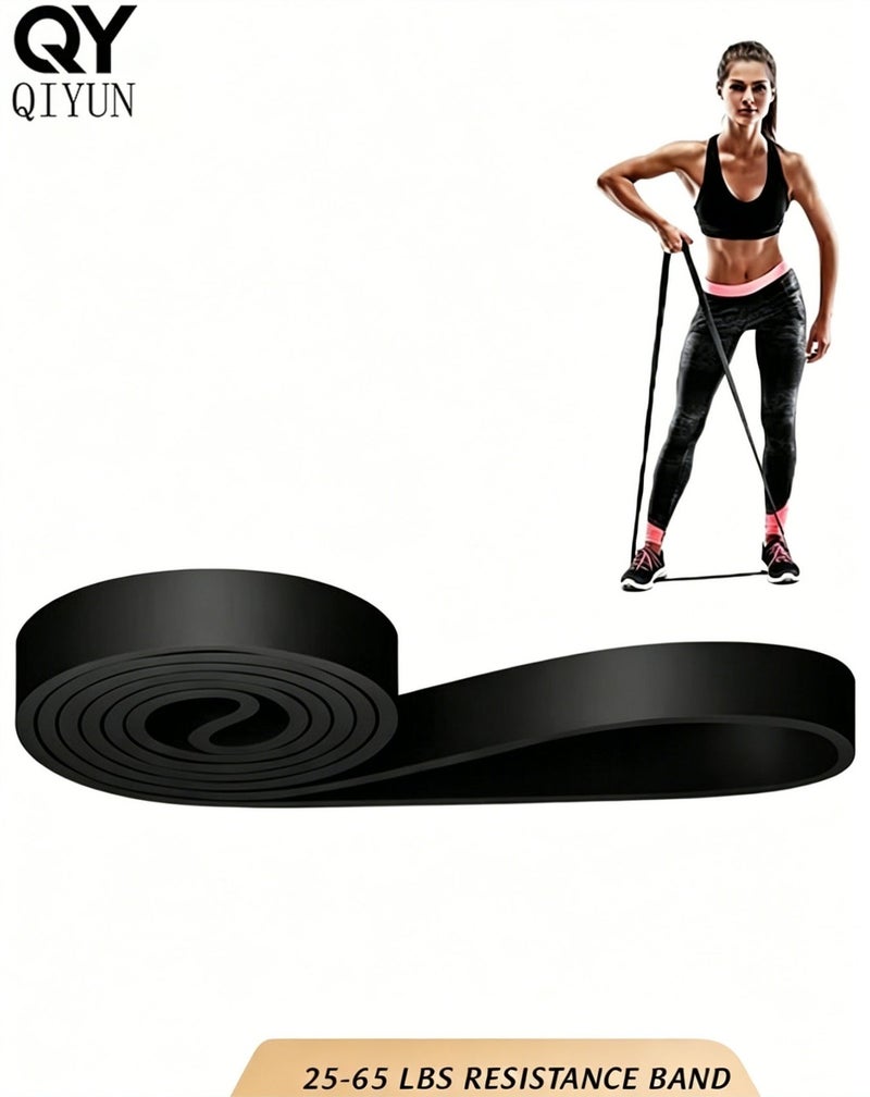 QI YUN 25-65 Lbs Resistance Band Pull up Assist Band Heavy Duty Powerlifting Exercise Stretch Bands for Powerlifting, Muscle Toning, Yoga, Stretch Mobility (Black) - Image 1