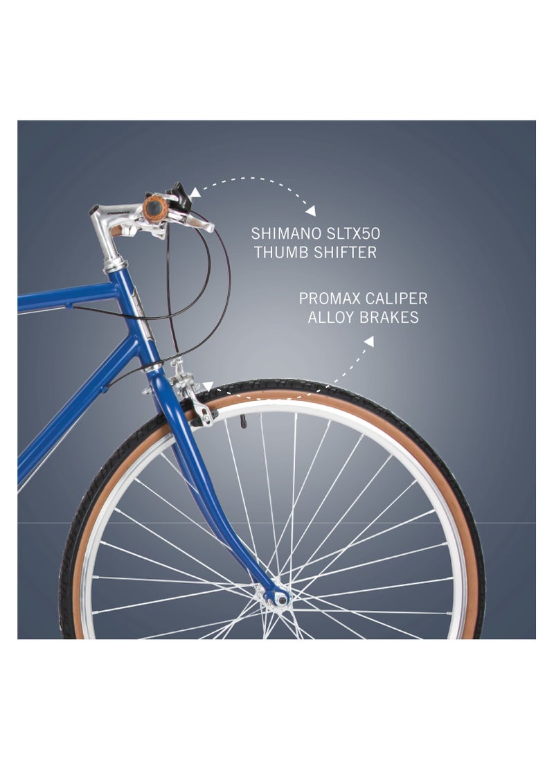 Spartan 700C Platinum City Bicycle Matte Navy  - Image 3