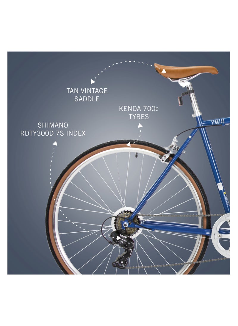Spartan 700C Platinum City Bicycle Matte Navy  - Image 5