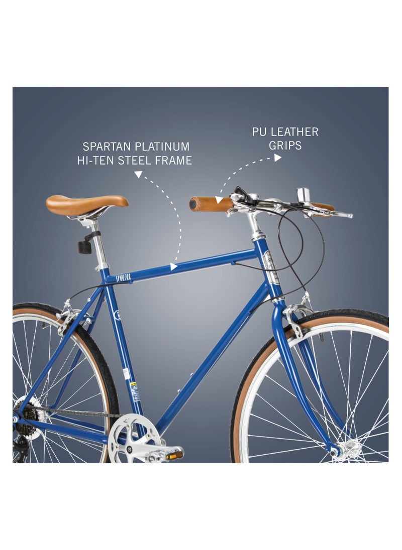 Spartan 700C Platinum City Bicycle Matte Navy  - Image 4