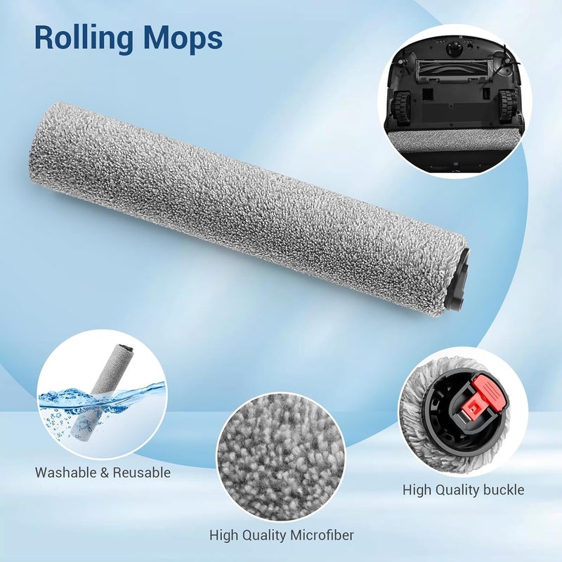 BUXEBUX 20 Pack Replacement Parts Accessory for Eufy S1 Pro Omni, S1 Robot Vacuums kit, 2 Rolling Mops, 1 Main Roller Brush, 4 HEPA Filters, 6 Side Brushes, 6 Dust Bags, 1 Clean Tool - Image 4