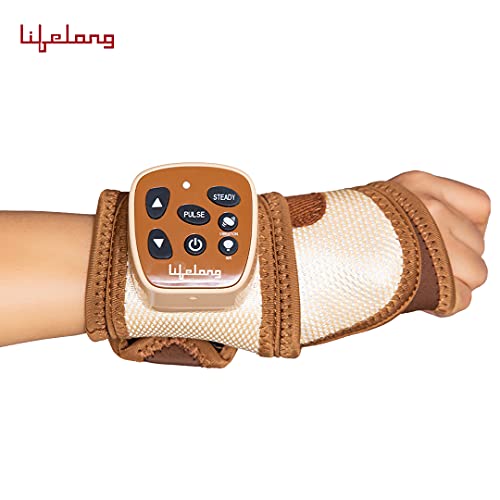 Lifelong Battery Powered Rechargeable Pain Relief Wrist Massager, Brown - Image 3