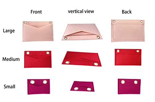 YESIKIMI 1 Set(3pcs) Felt Purse Organizer Insert with Chain Conversion Kit For Kirigami Pochette… - Image 2
