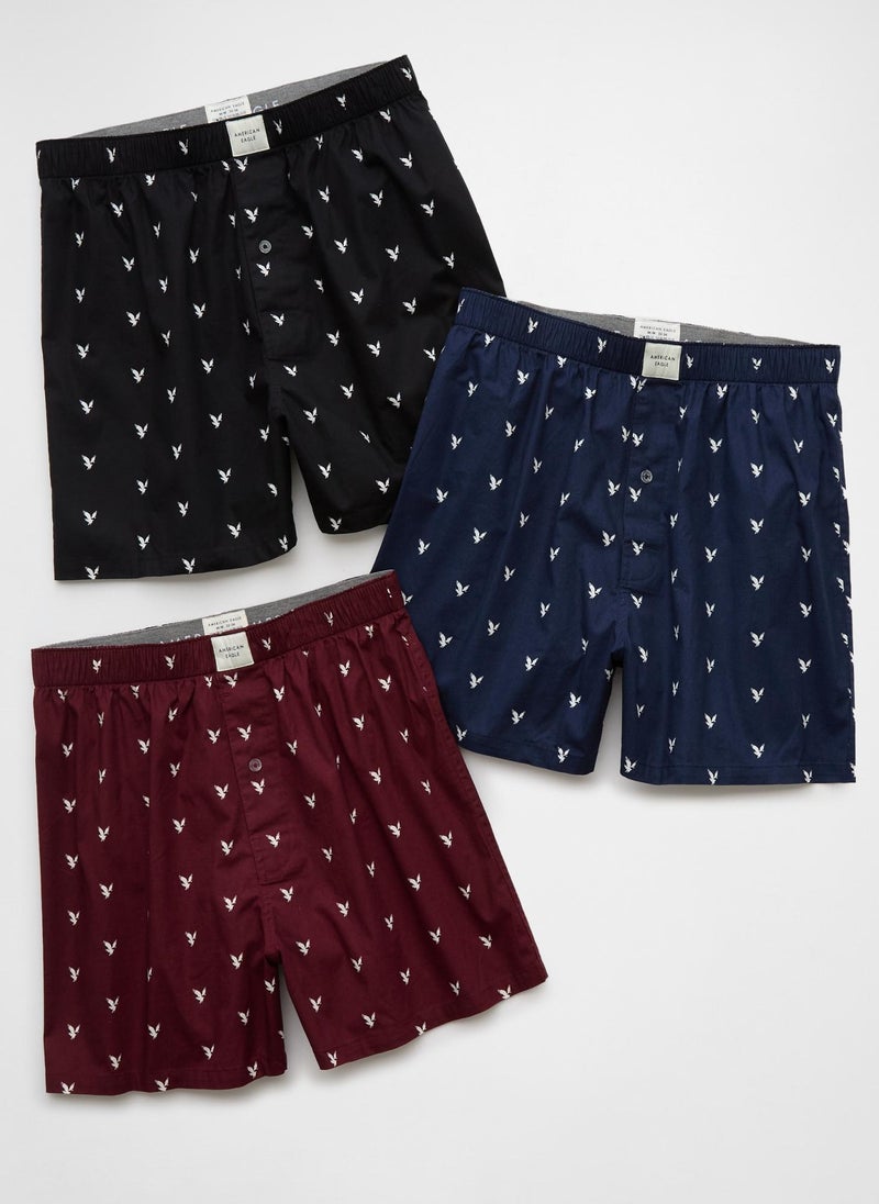American Eagle AEO Men's Stretch Boxer Short 3-Pack 