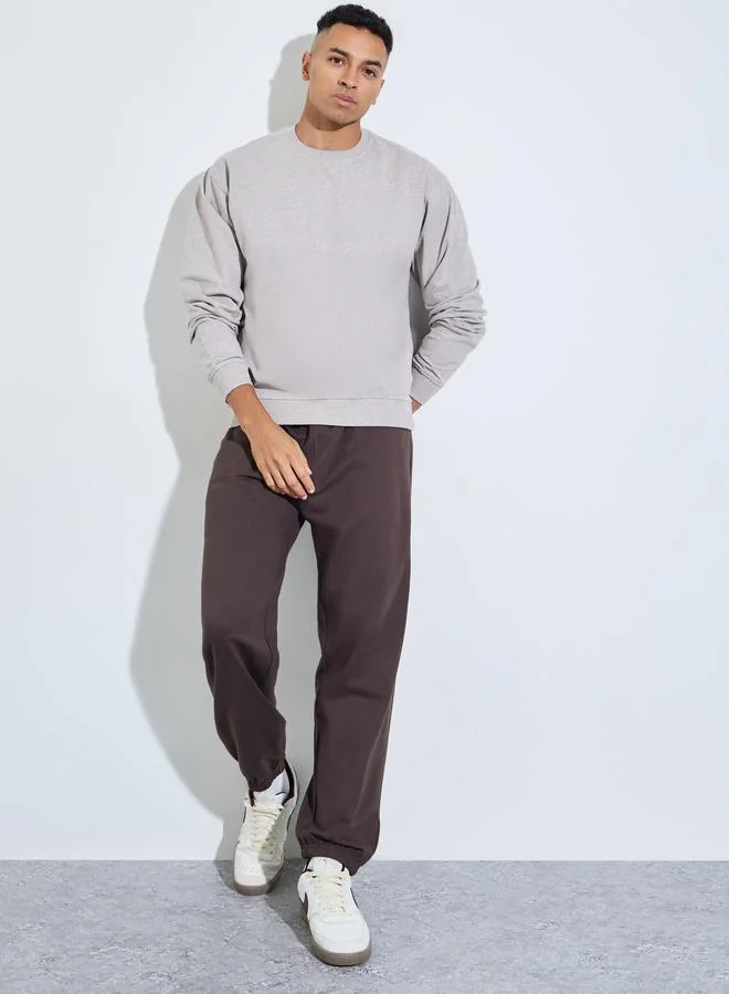 ستايلي Grey Relaxed Fit Terry Sweatshirt