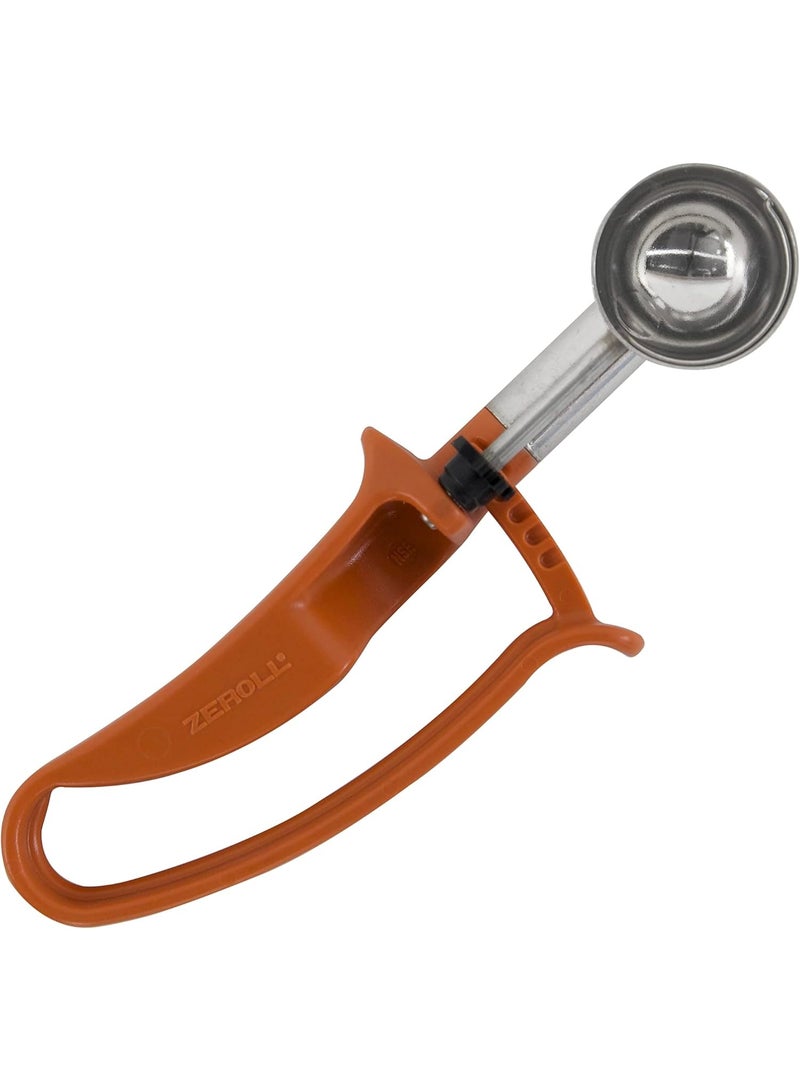 Zeroll 2050 Universal Standard Length EZ Disher Food Portion Control Scoop Designed for Right or Left Hand Use Dishwasher Safe NSF Approved, 1 1/2-Inch, Rust - Image 1