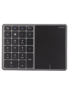 Generic Wireless Numeric Keypad, 22 Keys 2.4G Bluetooth Number Keyboard with Touchpad Type C Interface, Support for Win iOS Android OS X Systems(Grey)  - Image 1