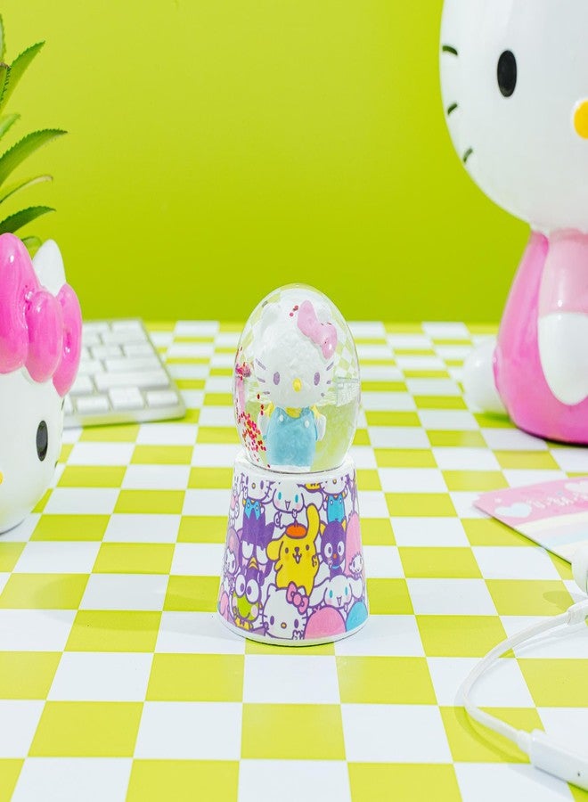 سيلفر بوفالو كرة ثلجية صغيرة مضيئة من سانريو هيلو كيتي وأصدقائها مع عرض بريق متلألئ | ارتفاع 3 بوصات - Image 5