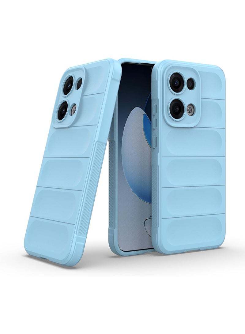 Premium Protection Back Silicone Case Compatible with Oppo Reno 13 5G Magic Shield Shockproof Case with Camera Protection (Baby blue)  - Image 1