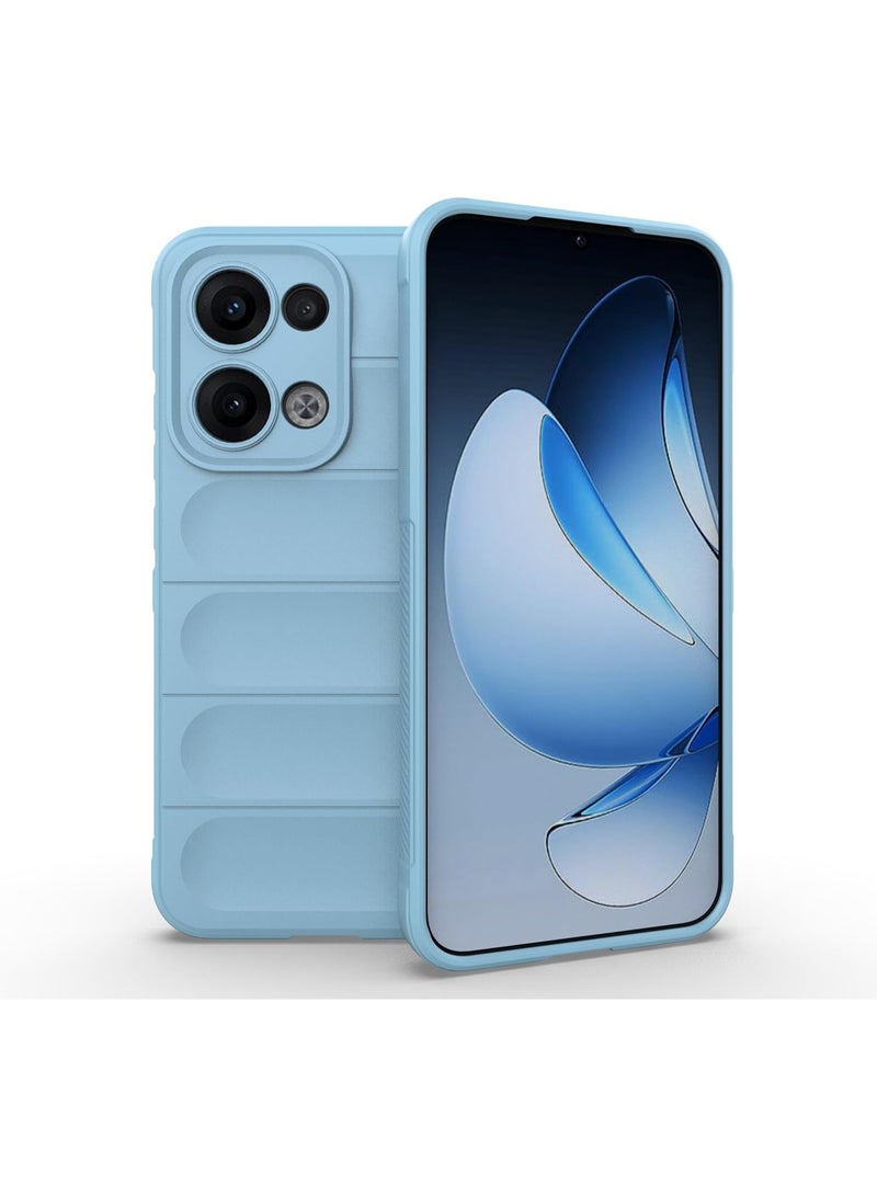 Premium Protection Back Silicone Case Compatible with Oppo Reno 13 5G Magic Shield Shockproof Case with Camera Protection (Baby blue)  - Image 2