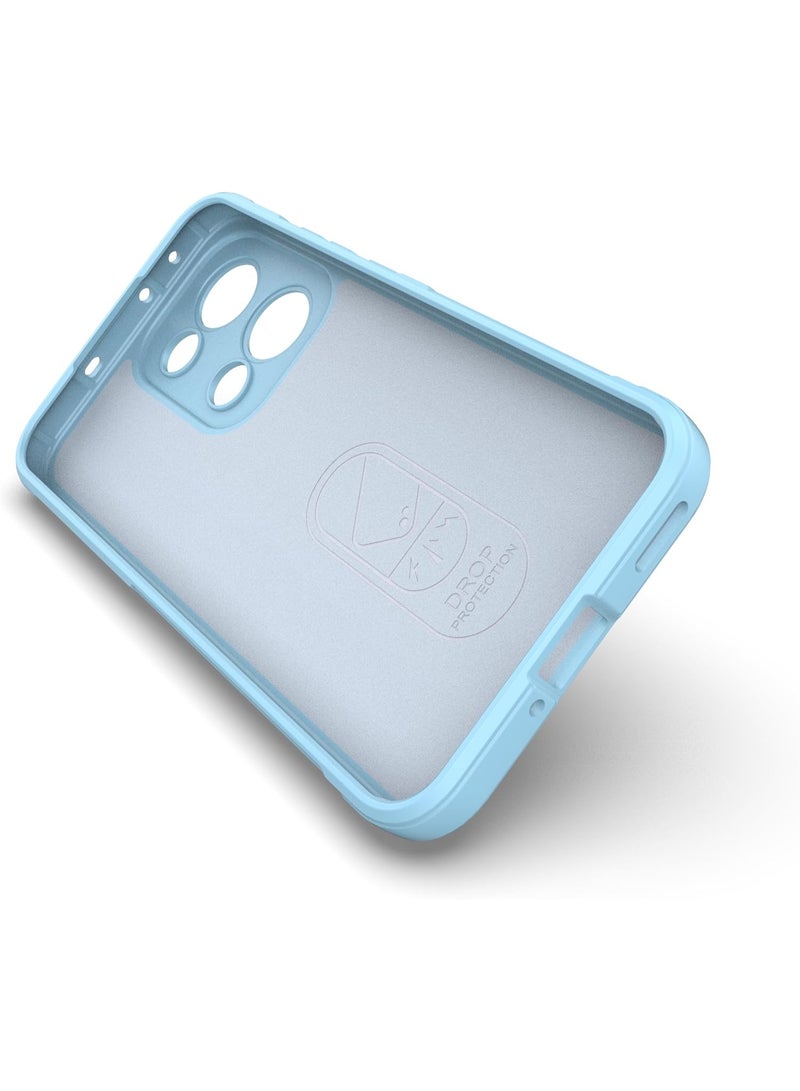 Premium Protection Back Silicone Case Compatible with Oppo Reno 13 5G Magic Shield Shockproof Case with Camera Protection (Baby blue)  - Image 4