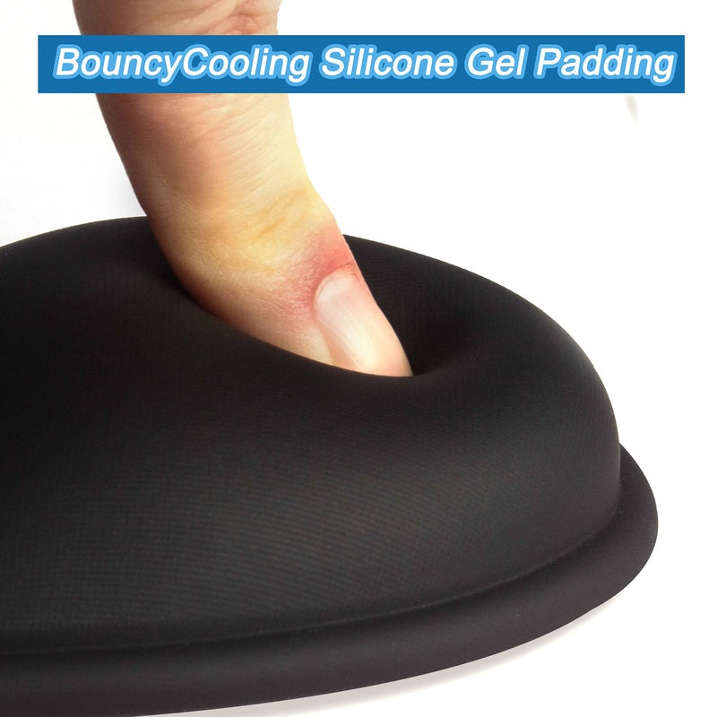BRILA Ergonomic Silicone Mouse Wrist Rest, Cooling Silica Gel PU Leather Mouse Wrist Support Pad for Office Work and Laptop Computer Gaming - Image 5