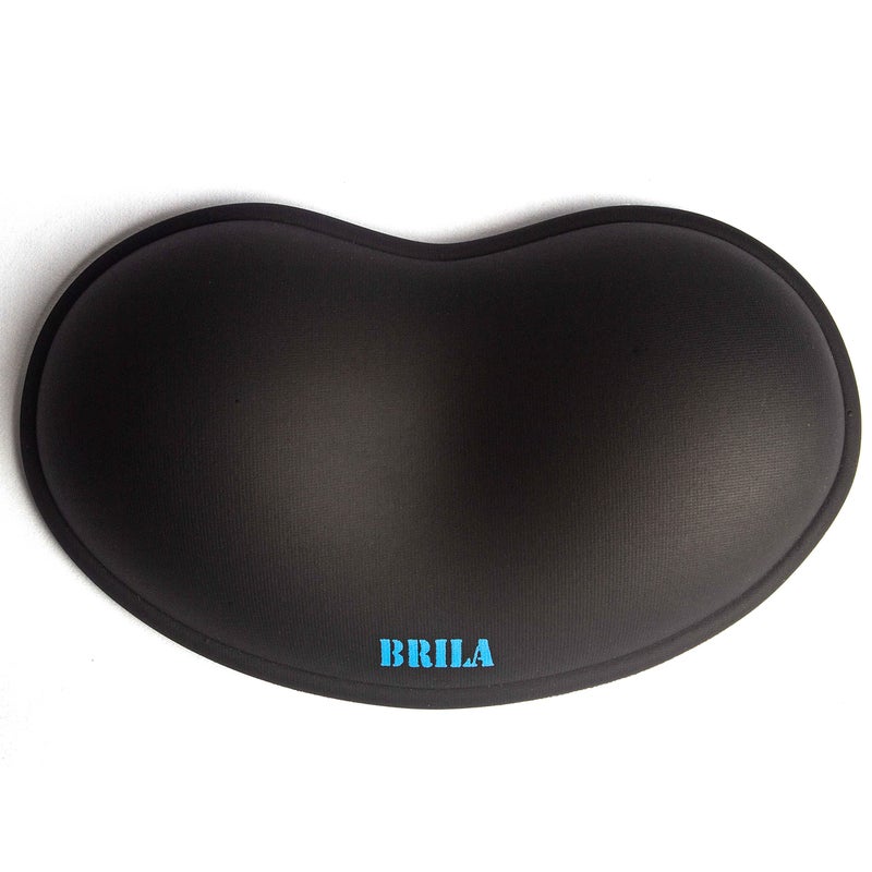 BRILA Ergonomic Silicone Mouse Wrist Rest, Cooling Silica Gel PU Leather Mouse Wrist Support Pad for Office Work and Laptop Computer Gaming - Image 1