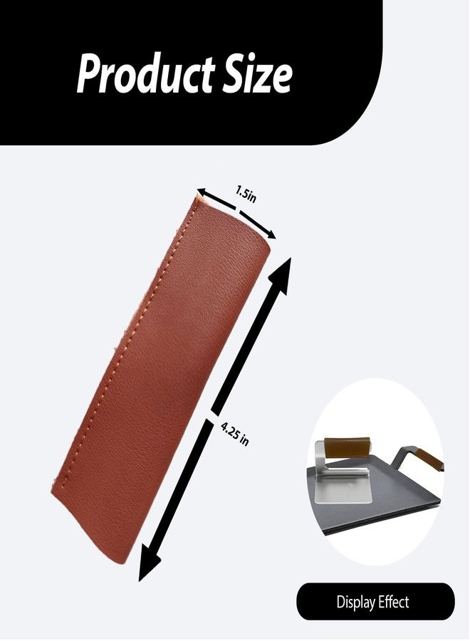 Hwborsix 2PCS Leather Handle Covers Compatible with Made in Cookware, Custom Handle Cover Fit to The Carbon Steel Griddle and Grill Press - Image 2