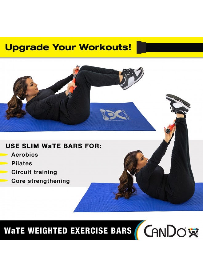 Cando بار كاندو سليم واط 3 رطل أحمر، بار تمرين موازن للجسم بالكامل للتدريب على القوة، التشكيل، والعلاج الطبيعي - Image 1