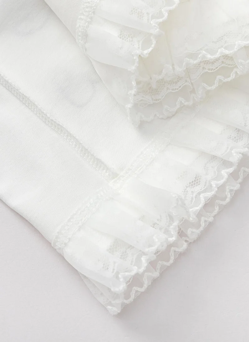 Balabala Off White Toddler Girls Round v-neck long-sleeved T-shirt for Women | Best Price UAE