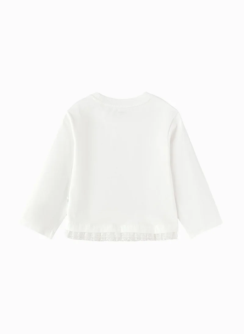 Balabala Off White Toddler Girls Round v-neck long-sleeved T-shirt for Women | Best Price UAE