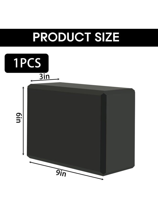MBKHFLL Yoga Block - Supportive Latex-Free Eva Foam - Soft Non-Slip Surface with Beveled Edges for Yoga, Pilates, Meditation - Yoga Accessories for Stability, Balance, Deepen Stretches (black) - Image 2