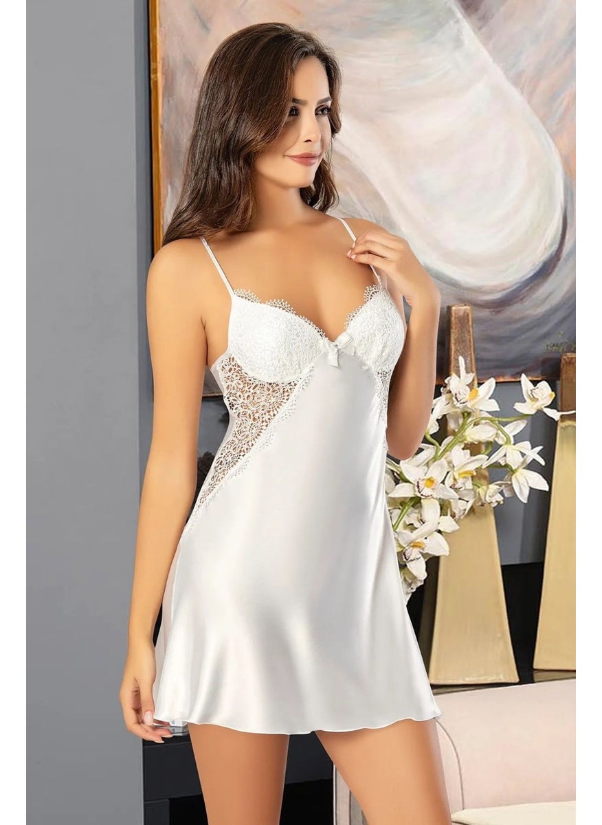 X-Ses - Xses 1001 Women's Dowry Satin Set of 6-Ecru - Image 1