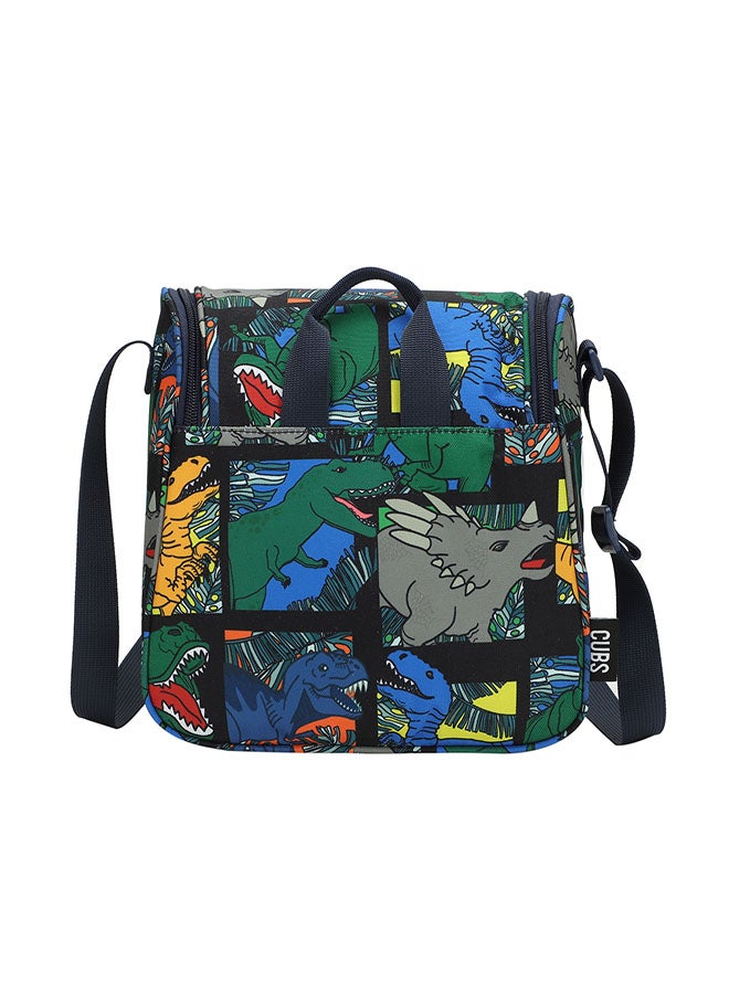 CUBS Dinosaur Print Waterproof lunch bag with adjustable shoulder strap carrying your favorite meals to school, work or while traveling - Image 3