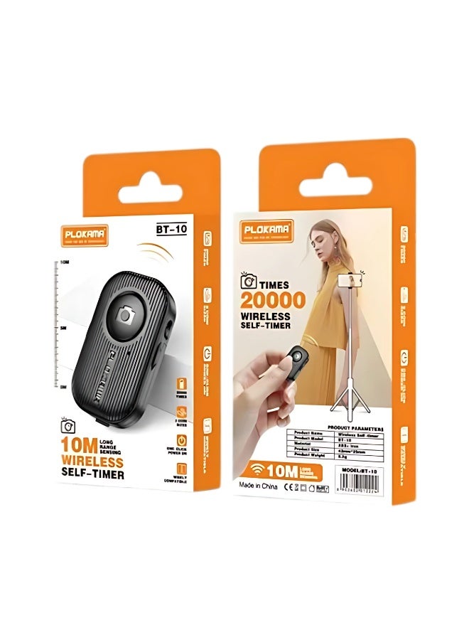 التخطيط PLOKAMA BT10 Bluetooth Remote Shutter – Wireless Selfie Clicker for iPhone & Android, Mini Camera Remote Control for Smartphones, TikTok, Instagram, Video Recording, Travel & Group Photos – Battery Included - Image 5