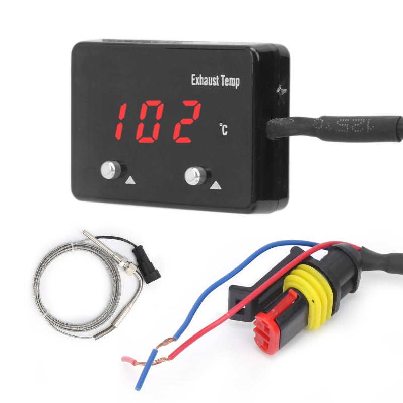 CNSPEED Exhaust Gas Temp Gauge With Adjustable Warning Level - Electric EGT Meter For Towing Vehicles - Image 2