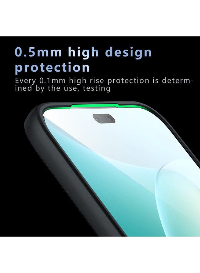 Magnetic Case for Honor 400 Lite 5G, Frosted Translucent Back Protective Slim Phone Cover, Anti-Fingerprints, Anti-Fall Drop Protection, Shockproof Case for Honor 400 Lite 5G (Black)  - Image 5
