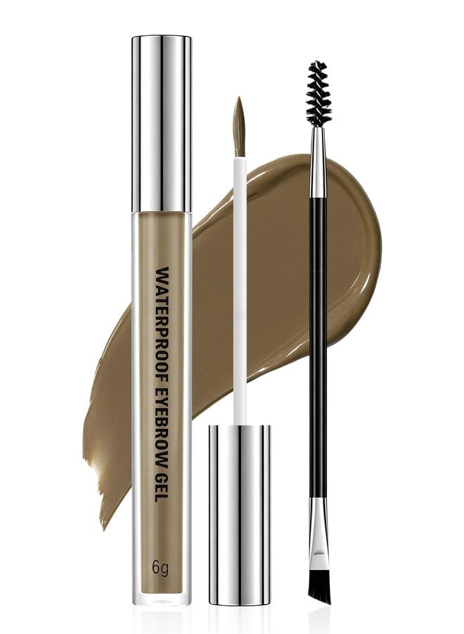 Erinde Waterproof Eyebrow Gel, Smudgeproof Longwear Tinted Brow Gel, Highly Tinted Liquid Eye Brow Makeup Filler Eyebrow, Easy and Quick Application With Precise Brush, 04 Smoky Grey - Image 1