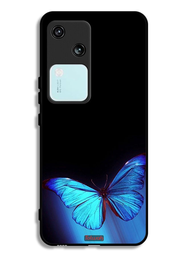 Tolwak Vivo V30 5G Protective Case Cover Butterfly Art - Image 1