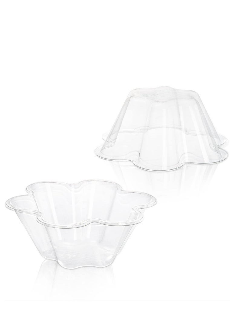 SYOSI - Plastic Ice Cream Bowls 100 Pack Disposable Dessert Serving Bowl for Sundae Chocolate Desserts Appetizers Dessert Shot Glasses - Image 1