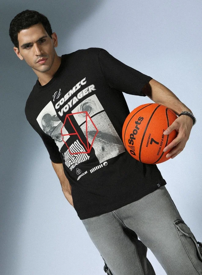 هوبرهولمي Black T-Shirt For Men