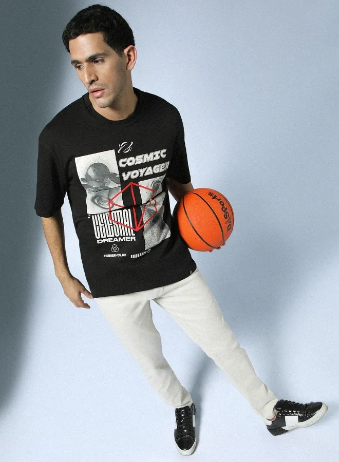 هوبرهولمي Black T-Shirt For Men